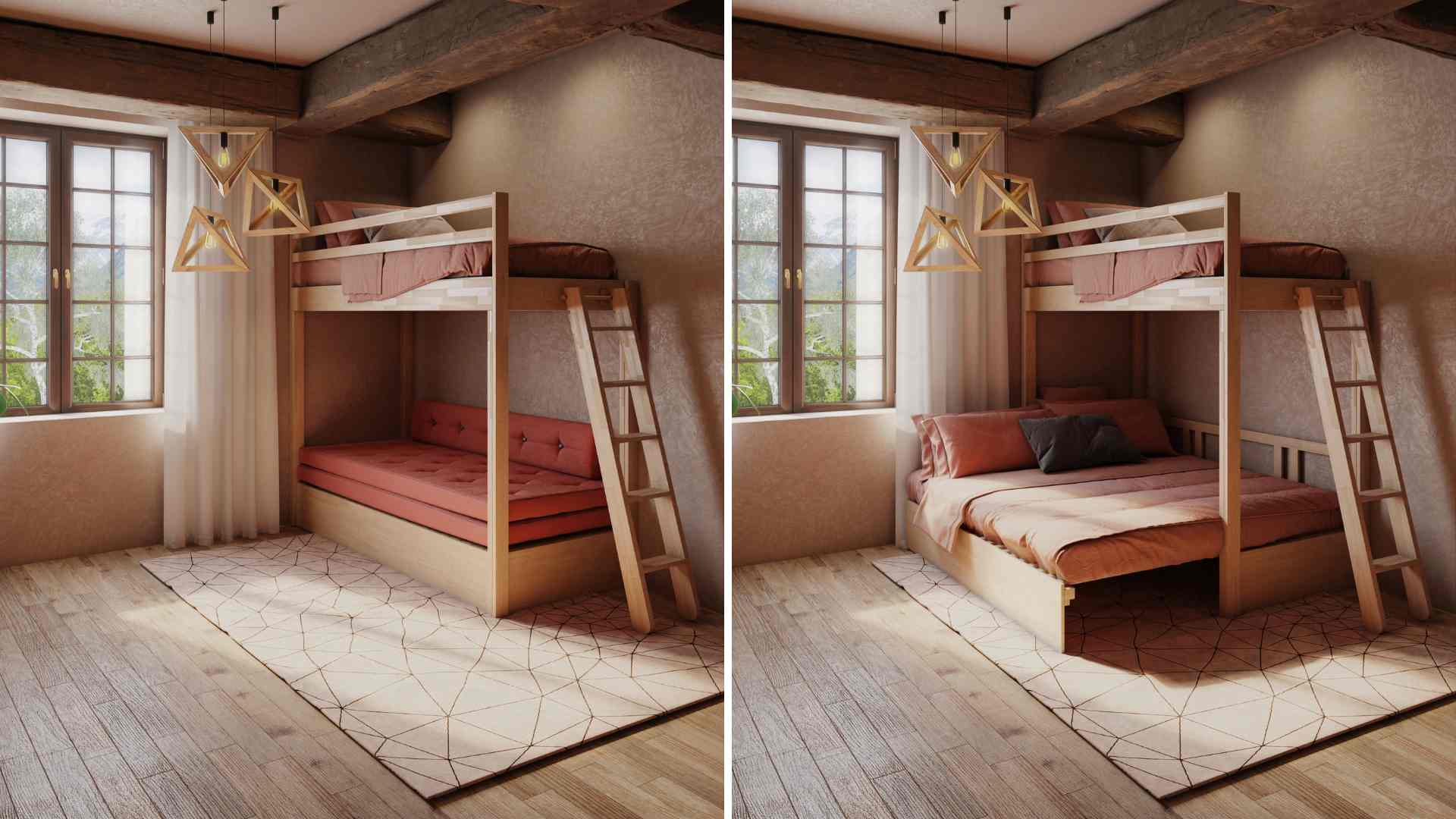 Etagenbett Baumhaus von Cinius aus Massivholz