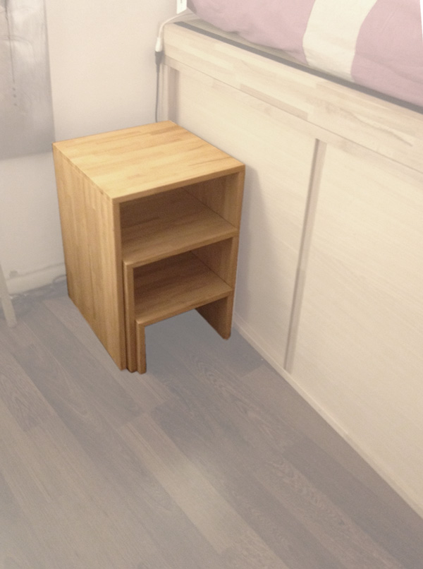 Bett - Impero  / Futonbett / Massivholzbetten / massivholzbetten / Holzbetten / futonbetten / Japanische Bett / Holzbetten Design soluzione porta parete 2