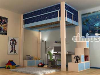 Bed Rising Soppalco letto Rising, soluzione per camerette