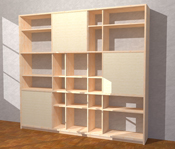 Bookcases Mondrian library, yuki-m  Bookcase made to measure , Bookcase in wood , Bookcase high quality , material high quality , Bookcase design , libraries , japan libraries , japan Bookcase , Bookcase, Bookcases, Library 