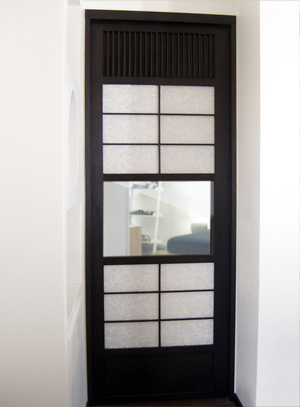 shoji door sliding black 1
