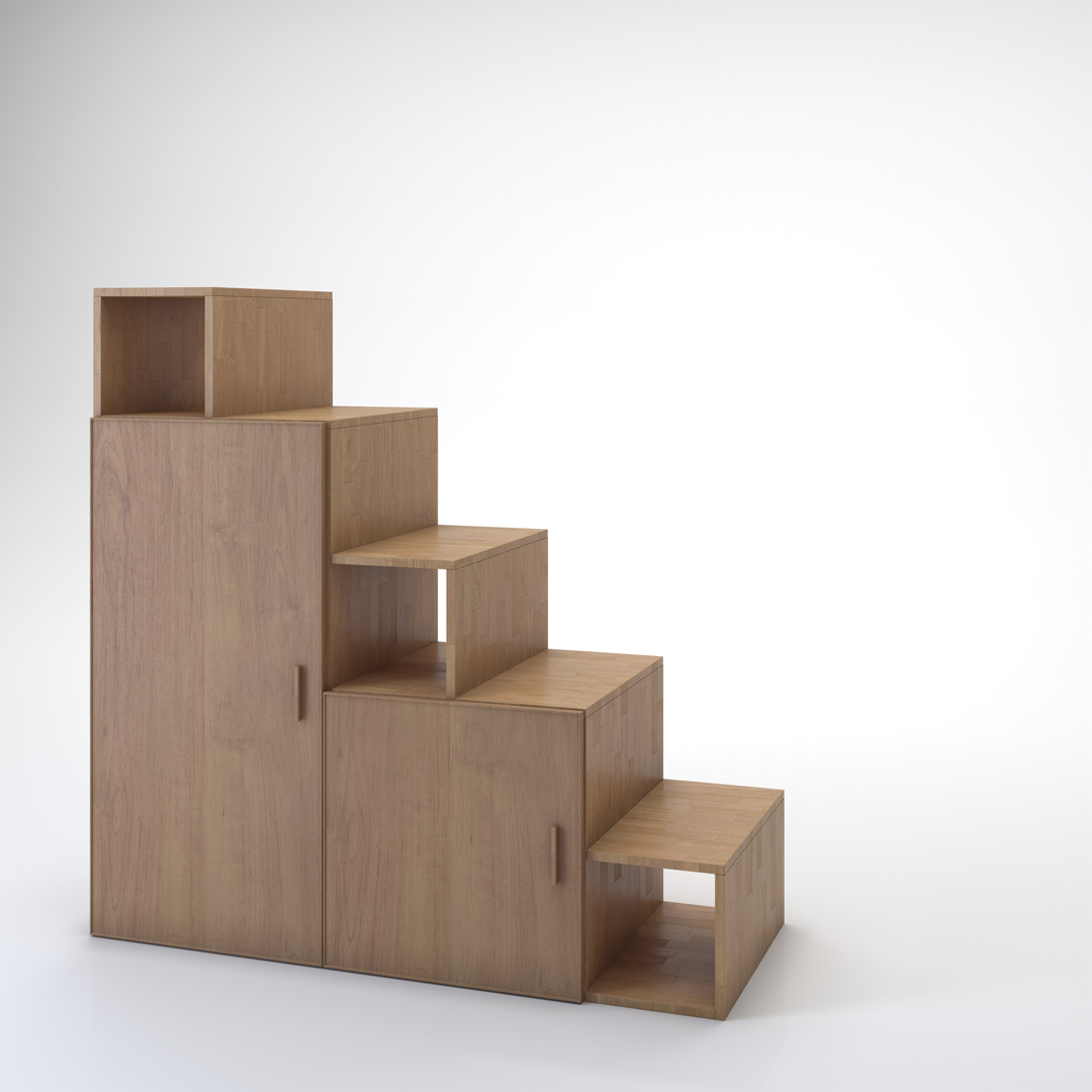 Bookcases Stairs Yen with doors