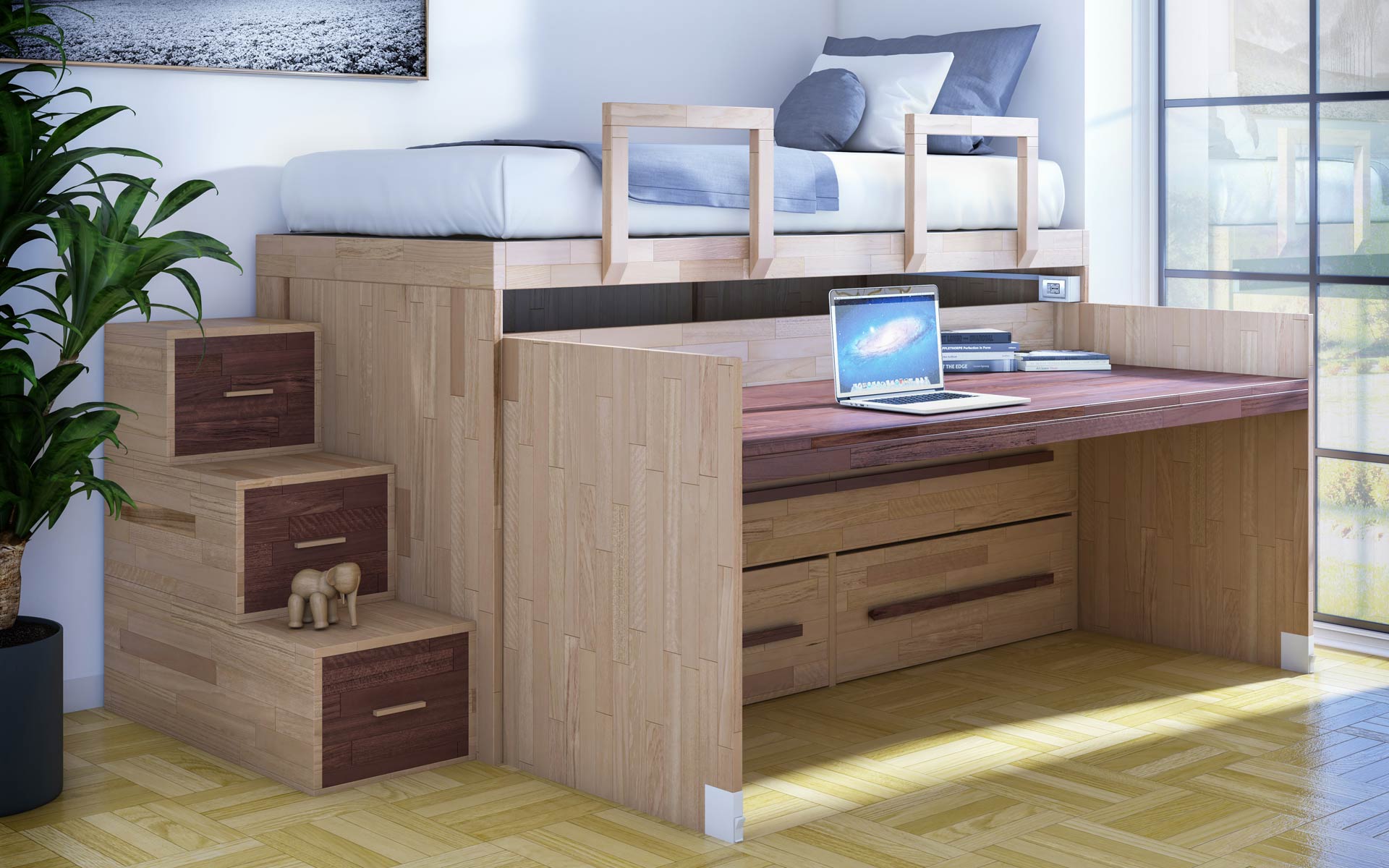 letto alto con scrivania estraibile SpazioBed.jpg