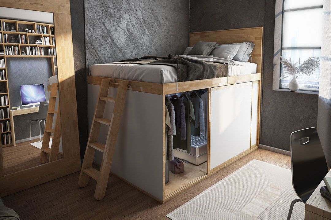Camere e camerette per ragazzi ed adulti - SpazioBed. Soluzioni salvaspazio in vero legno massello
