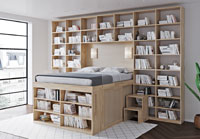 SpazioBed Letto biblioteca di Cinius